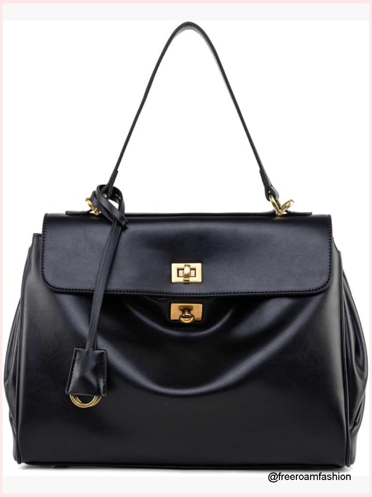 Large Leather Satchel Tote For Work Travel Laptop
